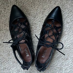 MIA pointed lace up flats